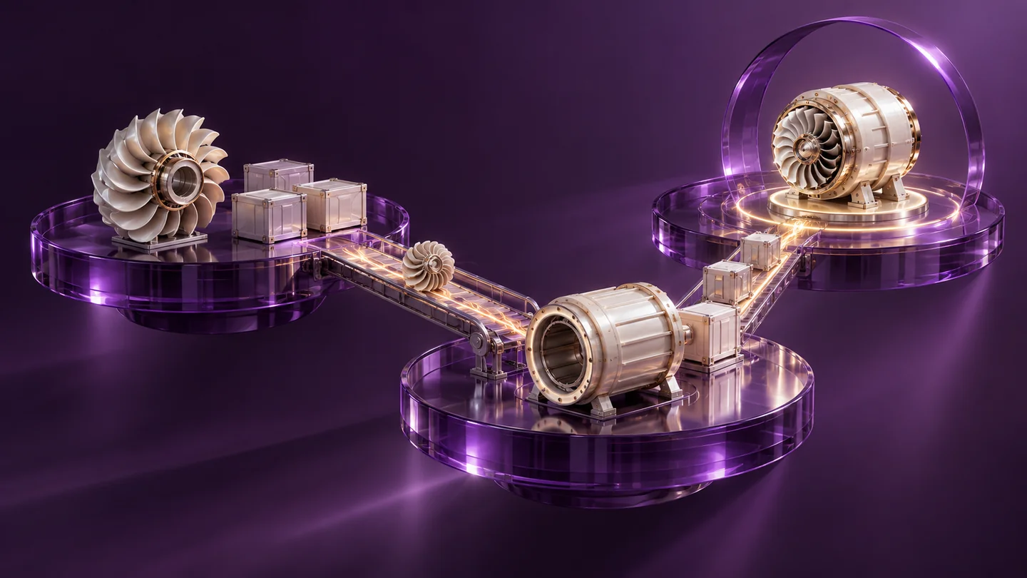 Energy manufacturing components align along a connected glass supply chain.